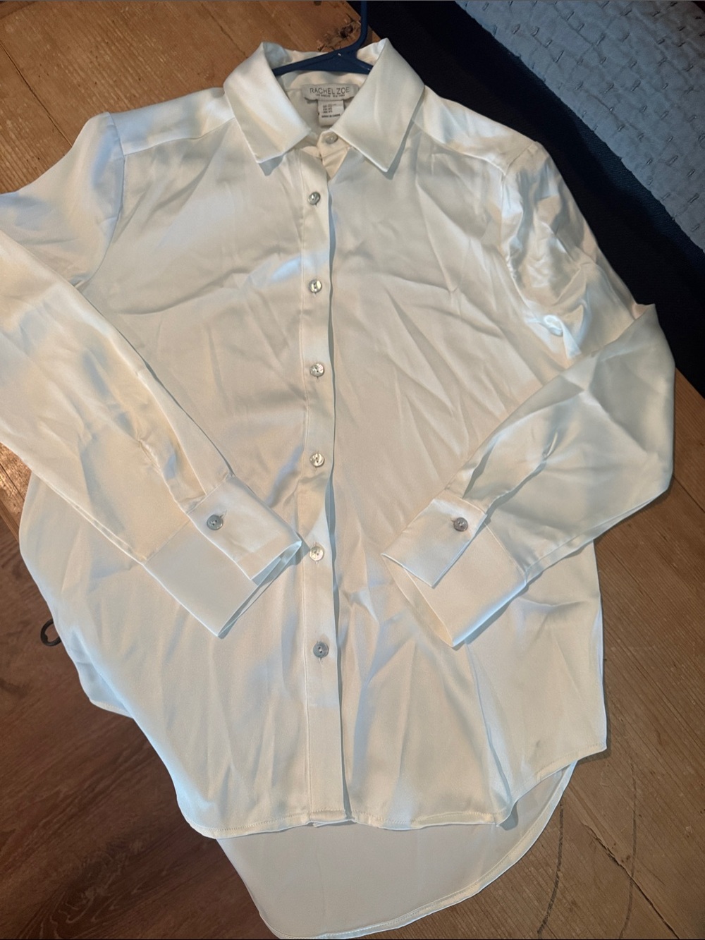 Rachel Zoe White Women’s Button-Front Dress Shirt
